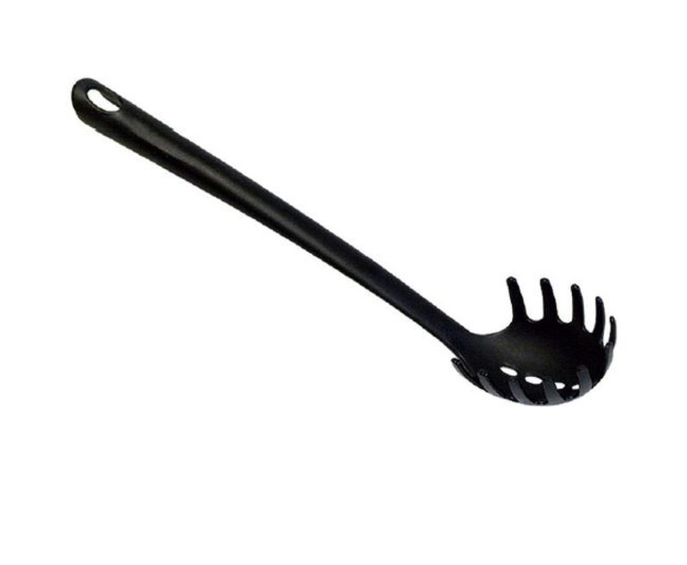 Levně naběračka 34cm, špagety, černá, do 210°C, PP, plast