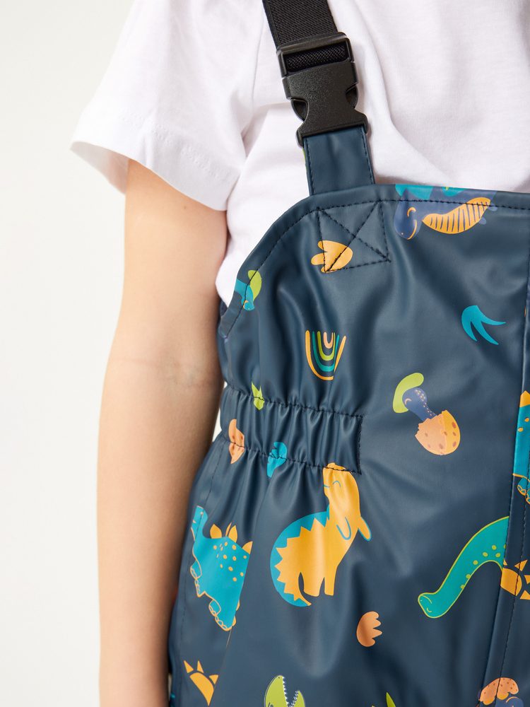 Unuo Dětské nepromokavé kalhoty s fleecem, Dinosauři - 98/104