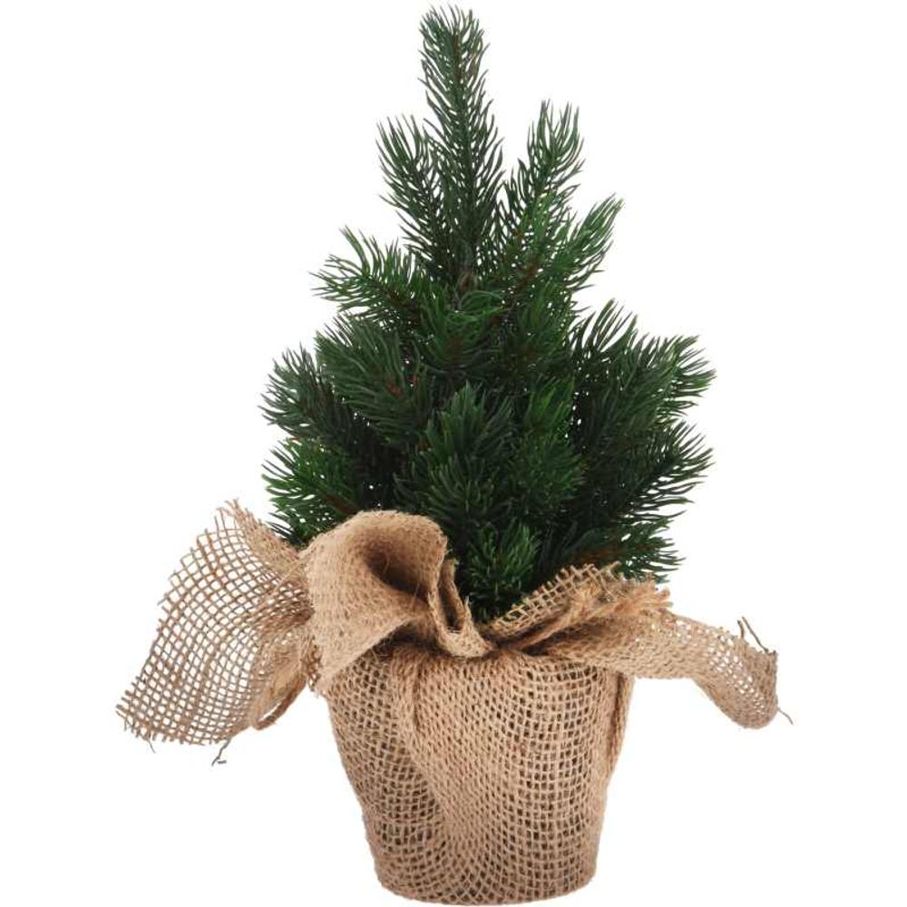 Levně HOMESTYLING Vánoční dekorace stromek v jutovém pytli 30 cm KO-317910020