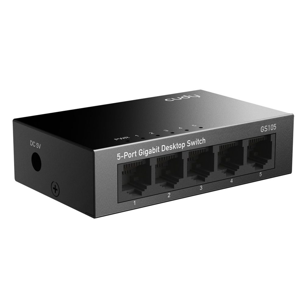 Levně Cudy switch 5portový Gigabit, kovový (GS105)