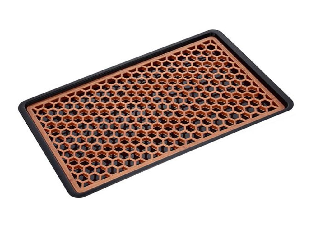 Levně odkapávač 41,5x31x25cm plochý s mřížkou, plast