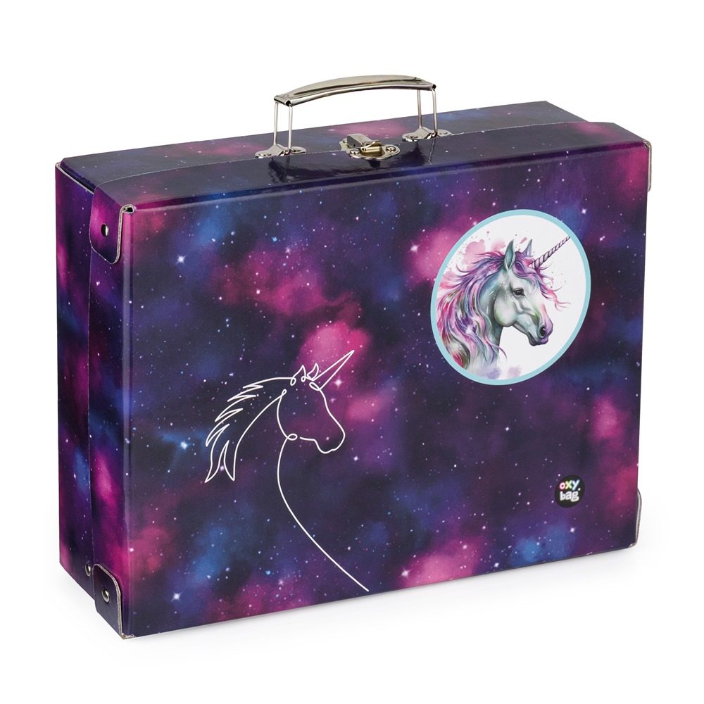 Levně Kufřík lamino hranatý A4 OXY GO Unicorn