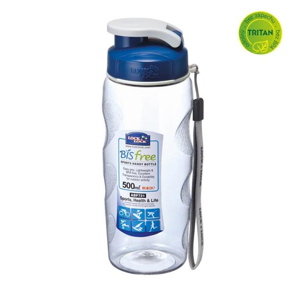 Levně LOCKNLOCK LÁHEV NA VODU BISFREE 500ML, MODRÁ