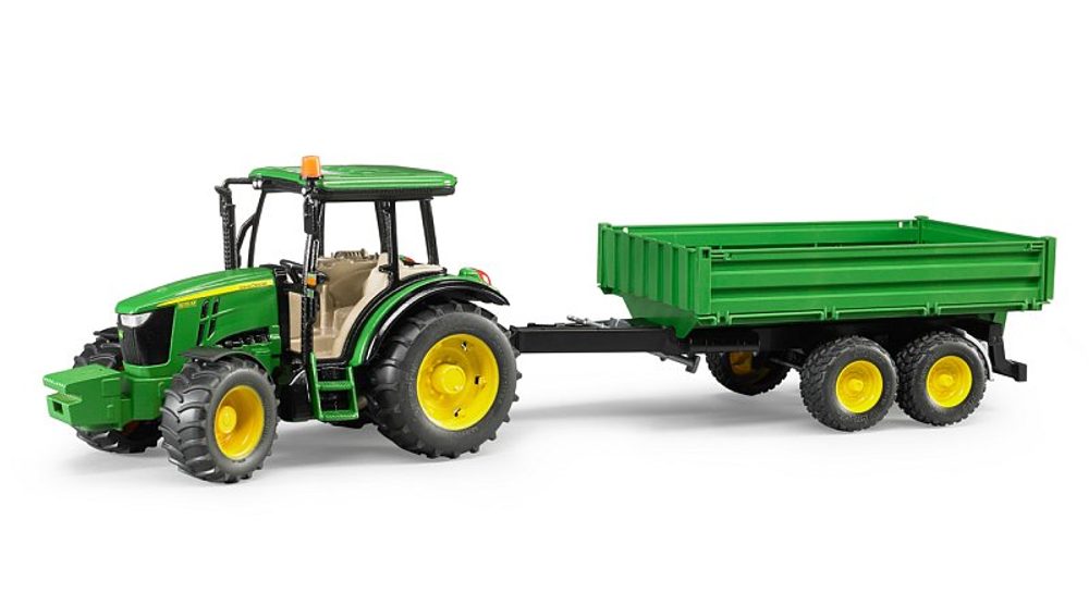 Levně BRUDER Farmer - Traktor John Deere se sklápěcím přívěsem