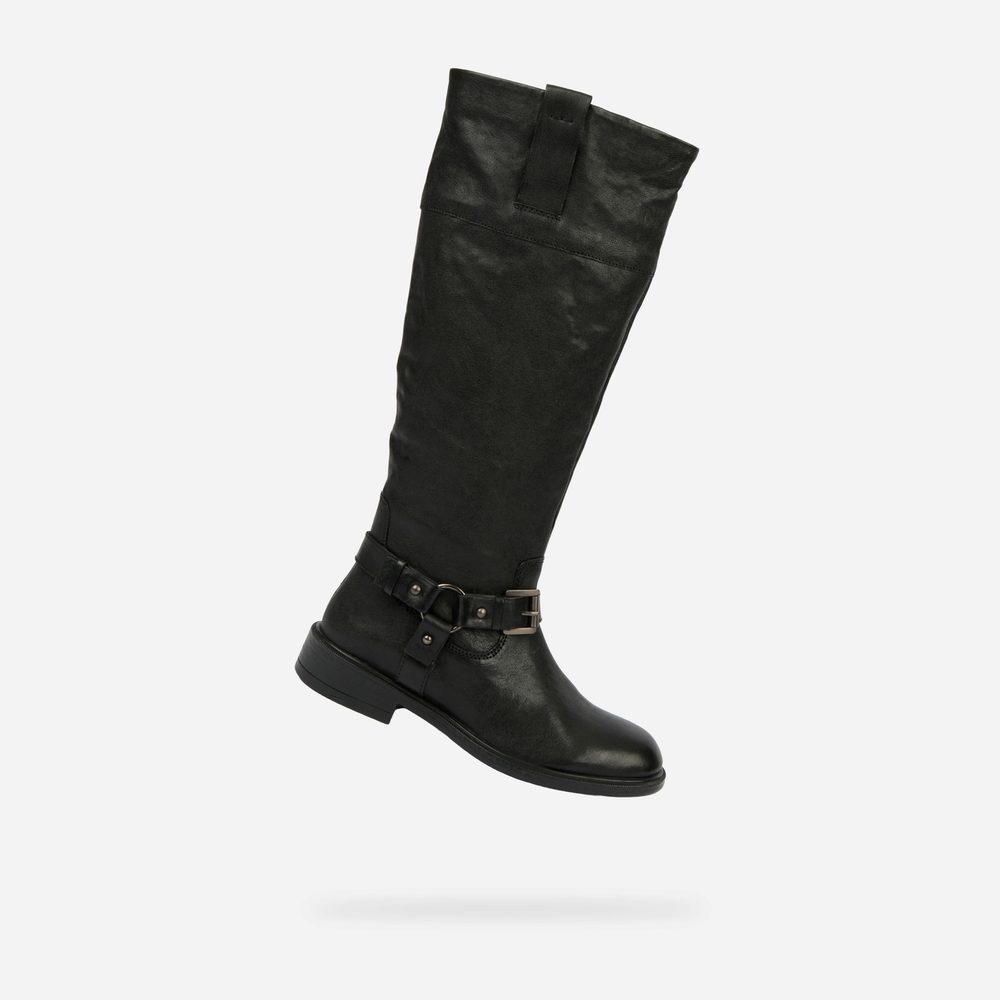 Černé dámské kozačky Geox Catria - 35