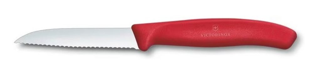 Levně nůž 8cm vlnitý SWISS Classic, červený, NR/plast