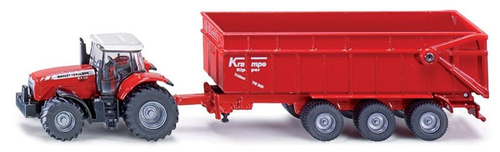 Levně SIKU Farmer - Traktor Massey Ferguson s přívěsem, měřítko 1:87