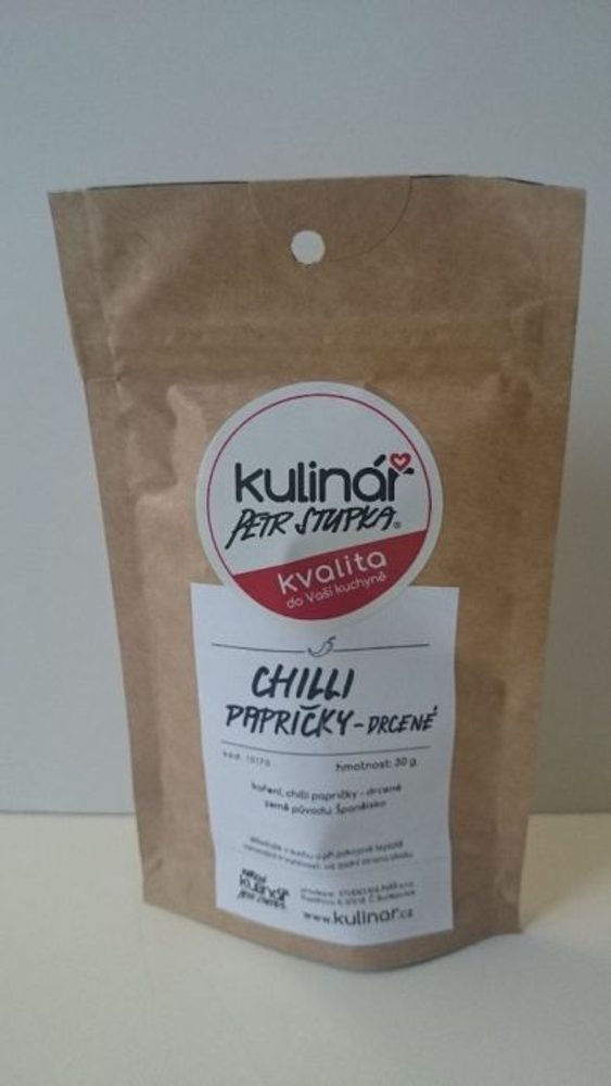 Levně koření-"K"-CHILLI PAPR. DRCENÉ M, sáček-30g QQ