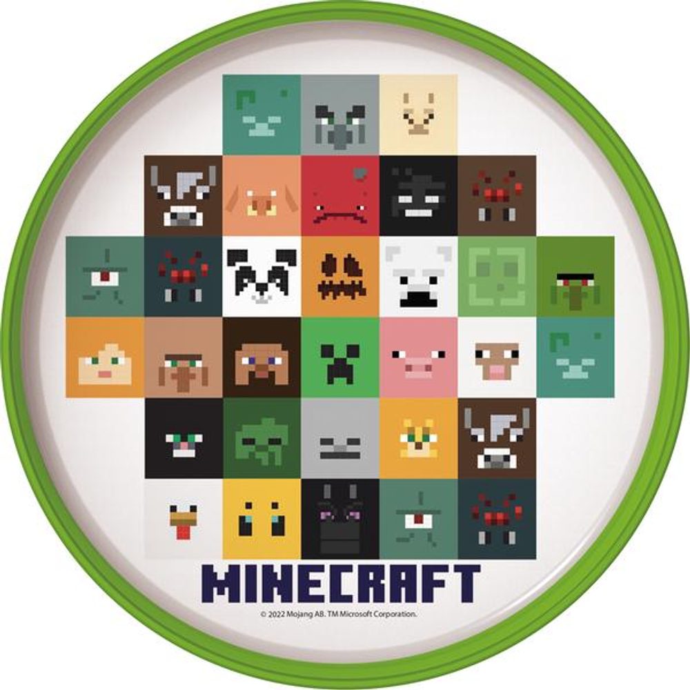 Levně STOR TALÍŘ MINECRAFT S PROTISKLUZ.DNEM PLAST 19,5X2,5