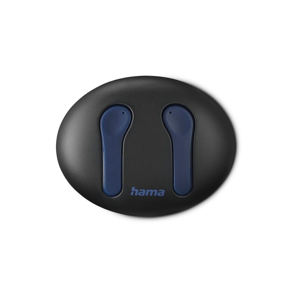 Levně Hama Bluetooth sluchátka Spirit Unchained, pecky, ENC, Qi, modrá/černá