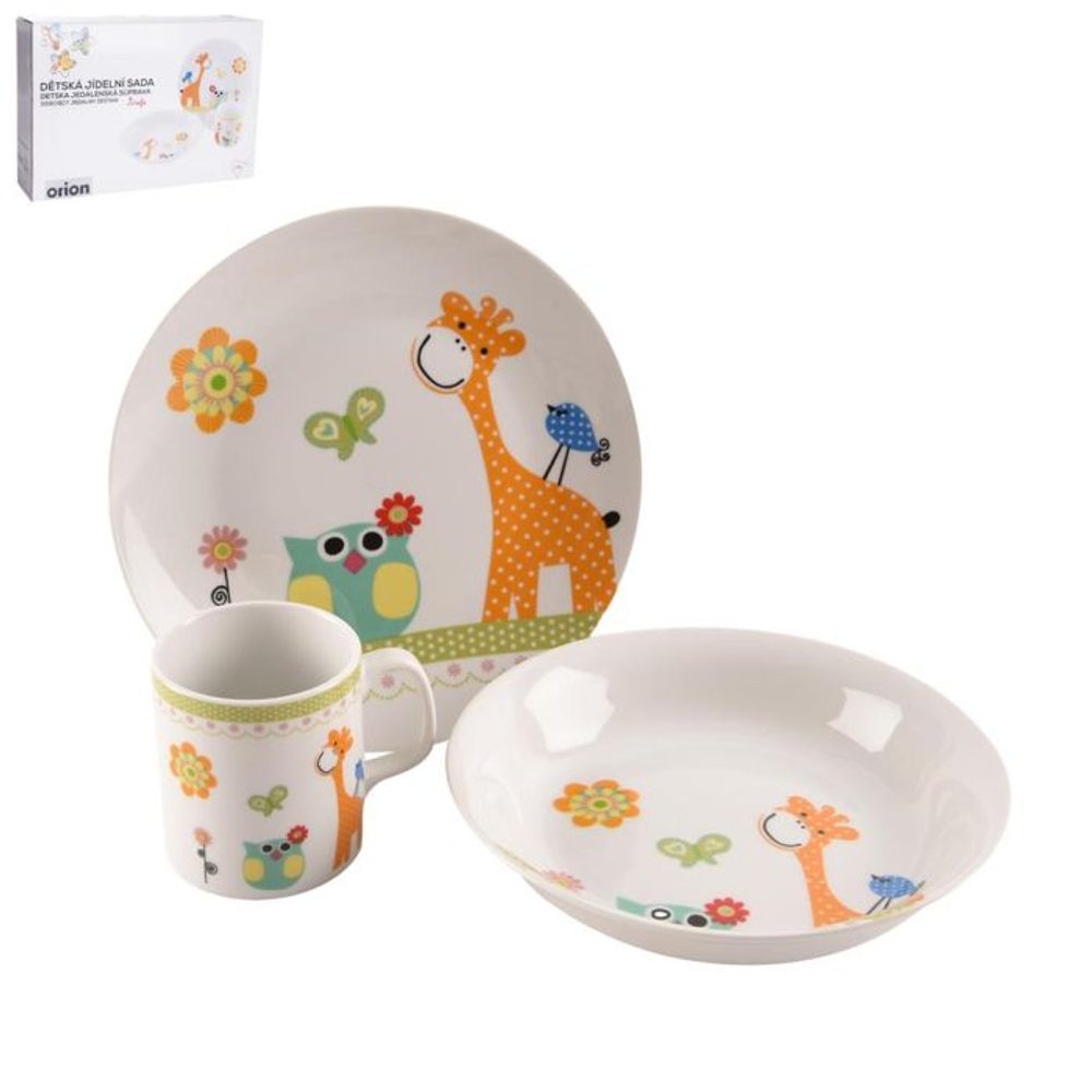 Levně soupr. 3díl. ŽIRAFA, děts.jídel. porcelán *2025