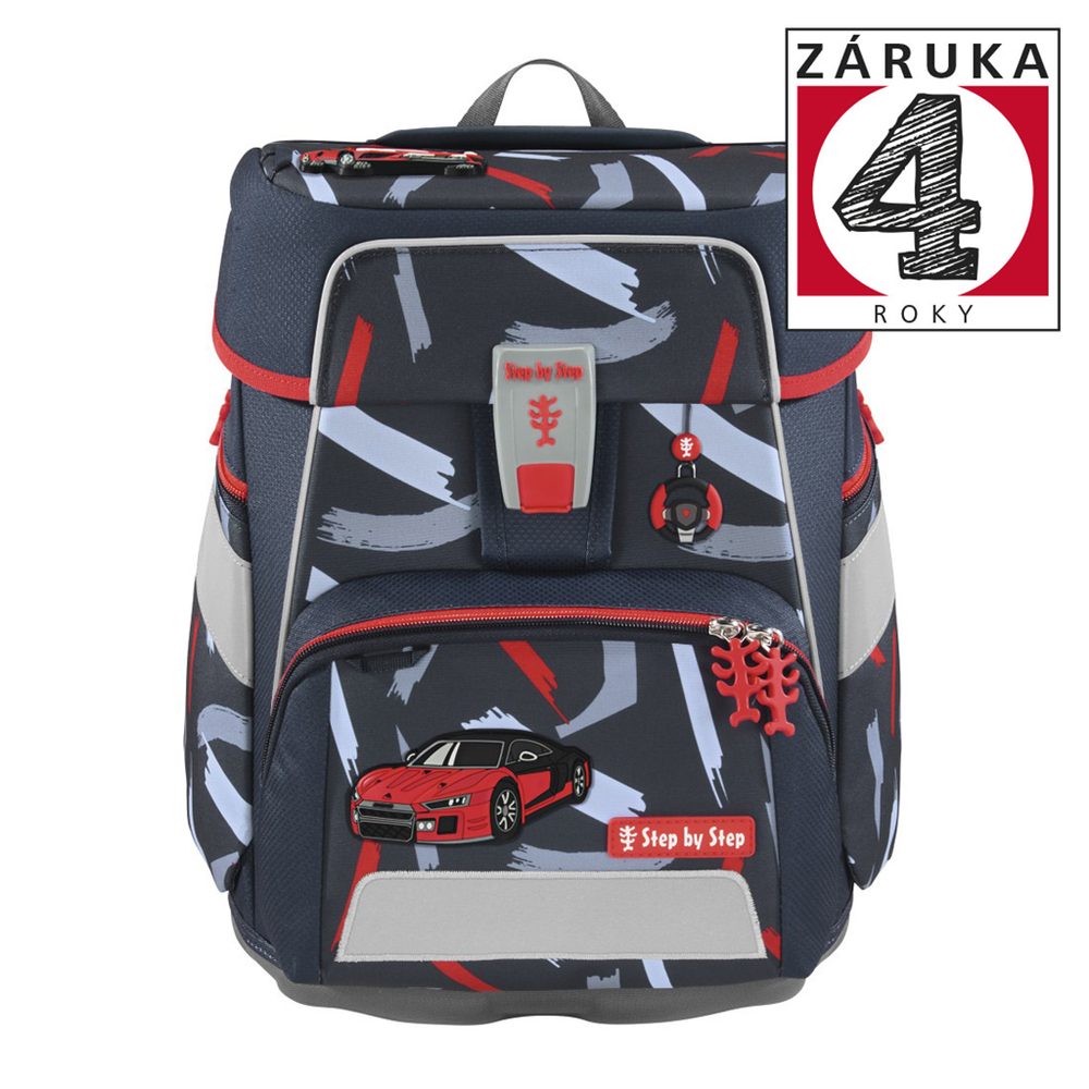 Levně Step by Step Školní aktovka SPACE, Sports Car Mick - 5 dílný set, AGR certifikát