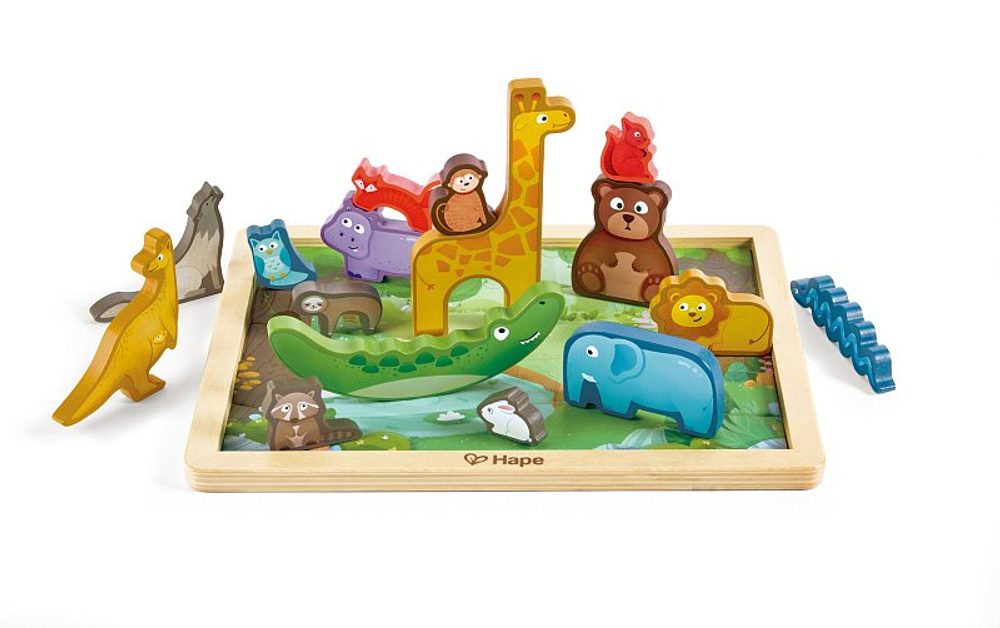 Levně Hape Puzzle - Zvířecí králoství