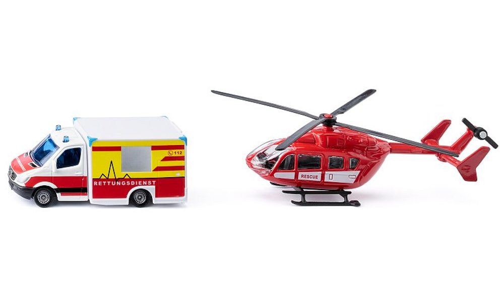 Levně SIKU Super - Ambulance a vrtulník, set