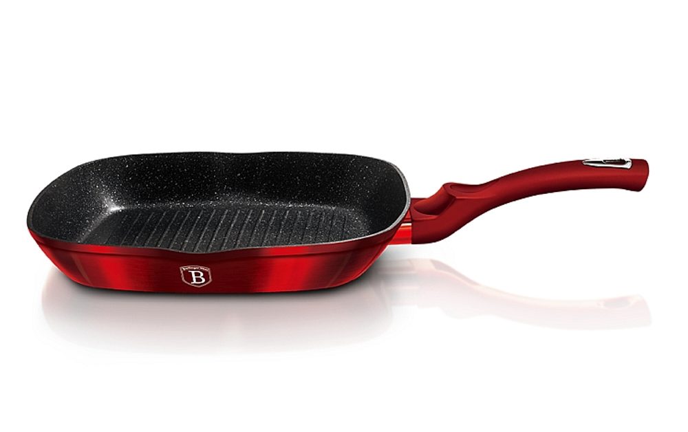 Levně BERLINGERHAUS Pánev grilovací s mramorovým povrchem 28 cm Burgundy Metallic Line BH-1271