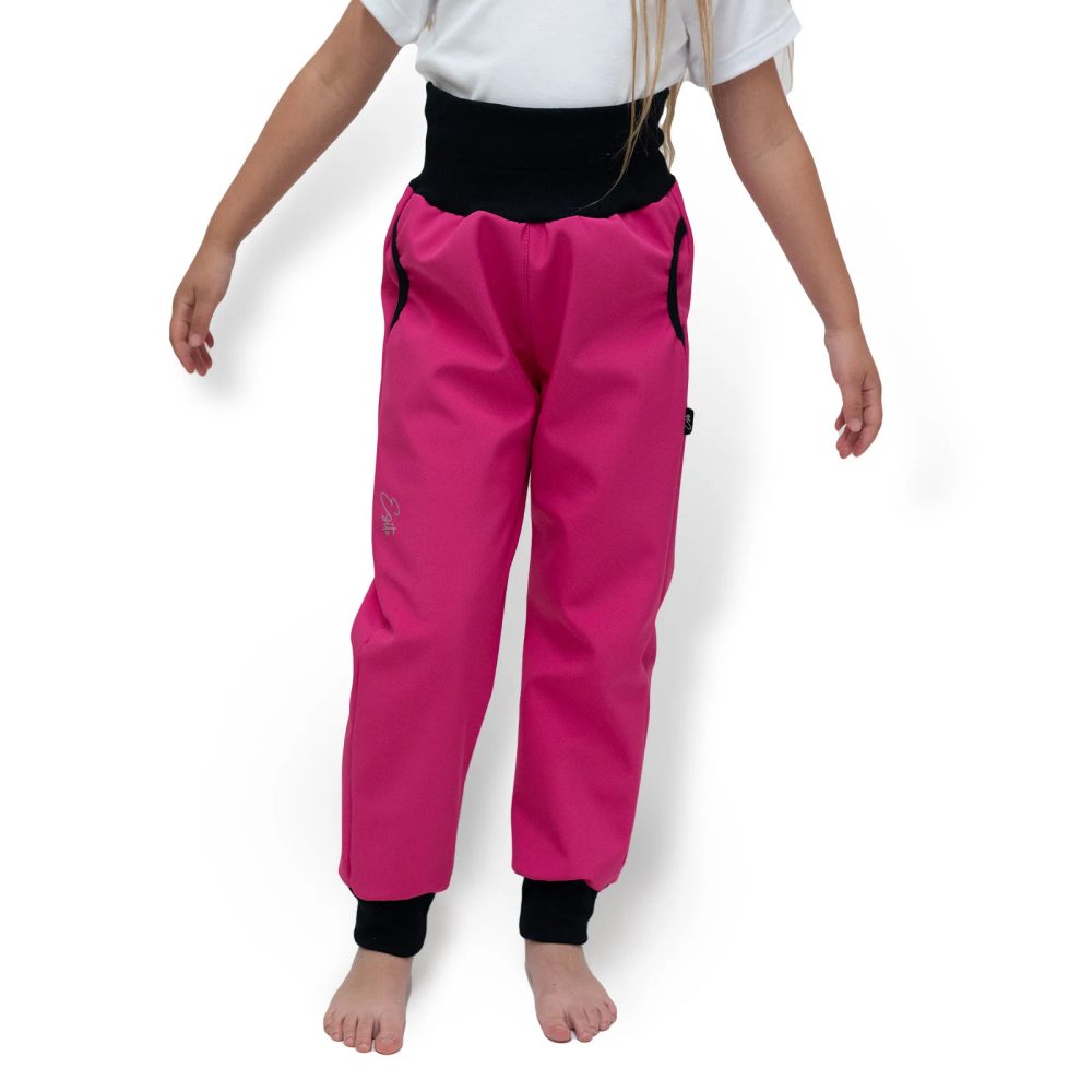 Levně ESITO Rostoucí softshellové kalhoty Sport Raspberry pink - malinová - 146 malinová