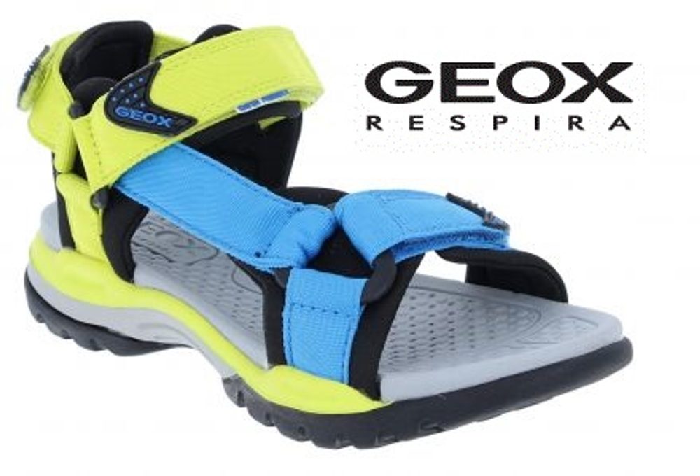 GEOX sandály J BOREALIS B. LIME/BLUE - 27