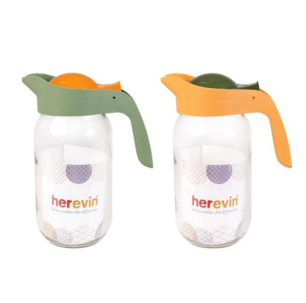 Levně TORO DŽBÁN 1 L, SKLO/PLAST, ASS.BAREV VÍČEK