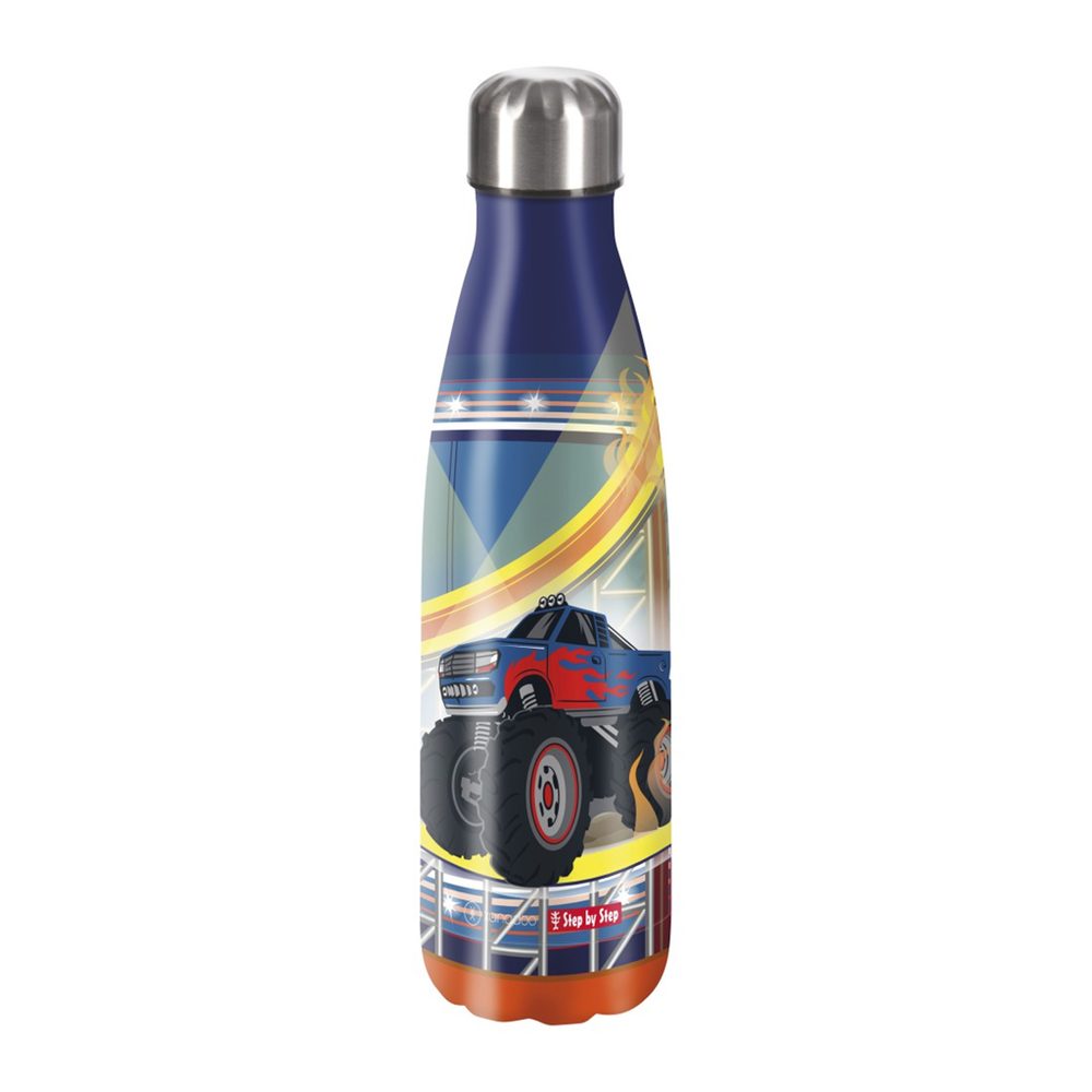 Levně Izolovaná láhev na pití z nerezové oceli 0,5 l, Monster Truck Rocky