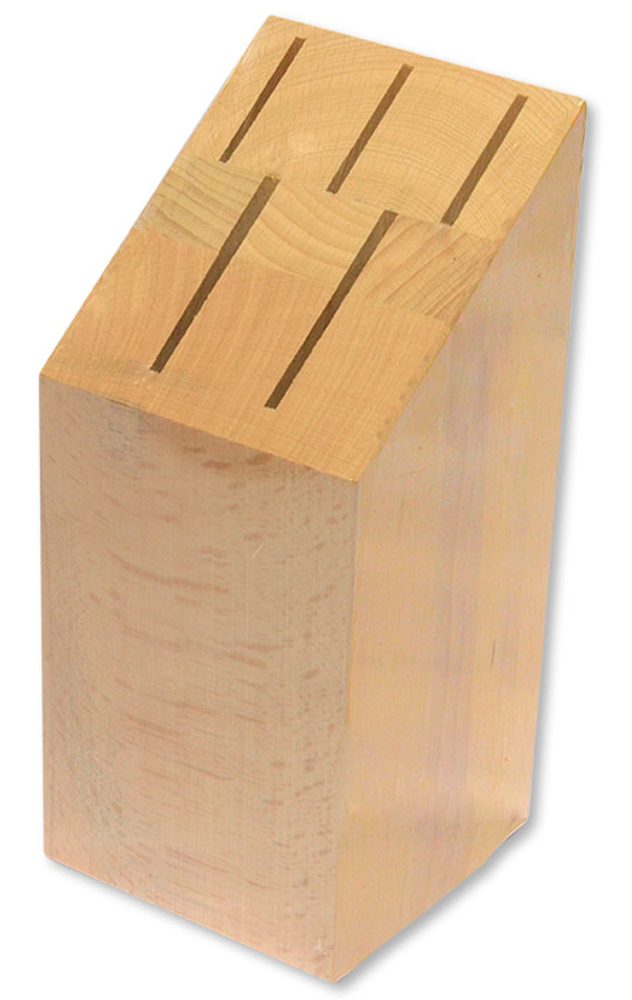 Levně blok na 5nožů přírodní, dřevo