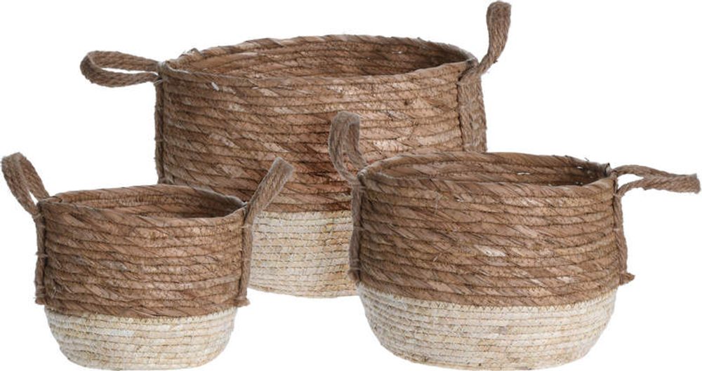 Levně PROGARDEN Obal na květináč sada 3 ks pletený FINESA KO-KR2000920