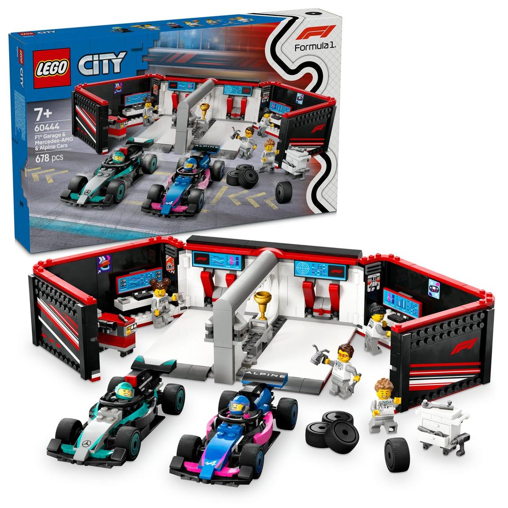 Lego Garáž F1® a vozy Mercedes-AMG a Alpine