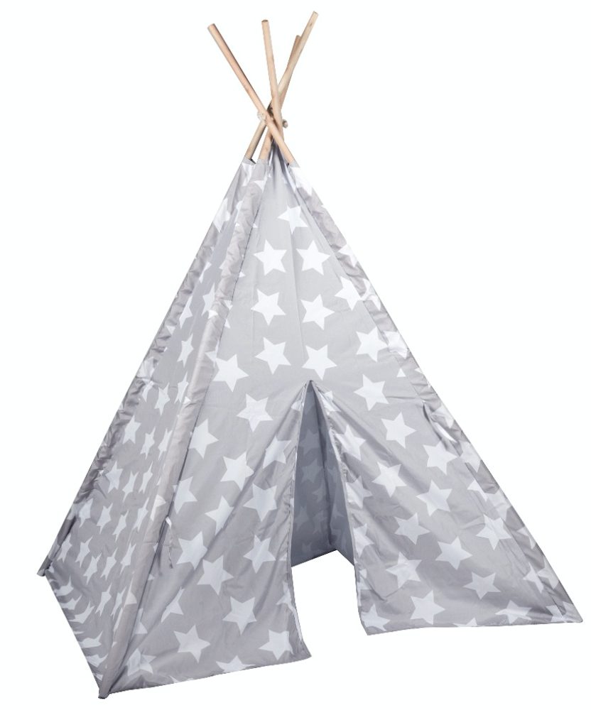 Levně EDDY TOYS Dětský stan teepee 120x120x150cm šedá ED-215004seda