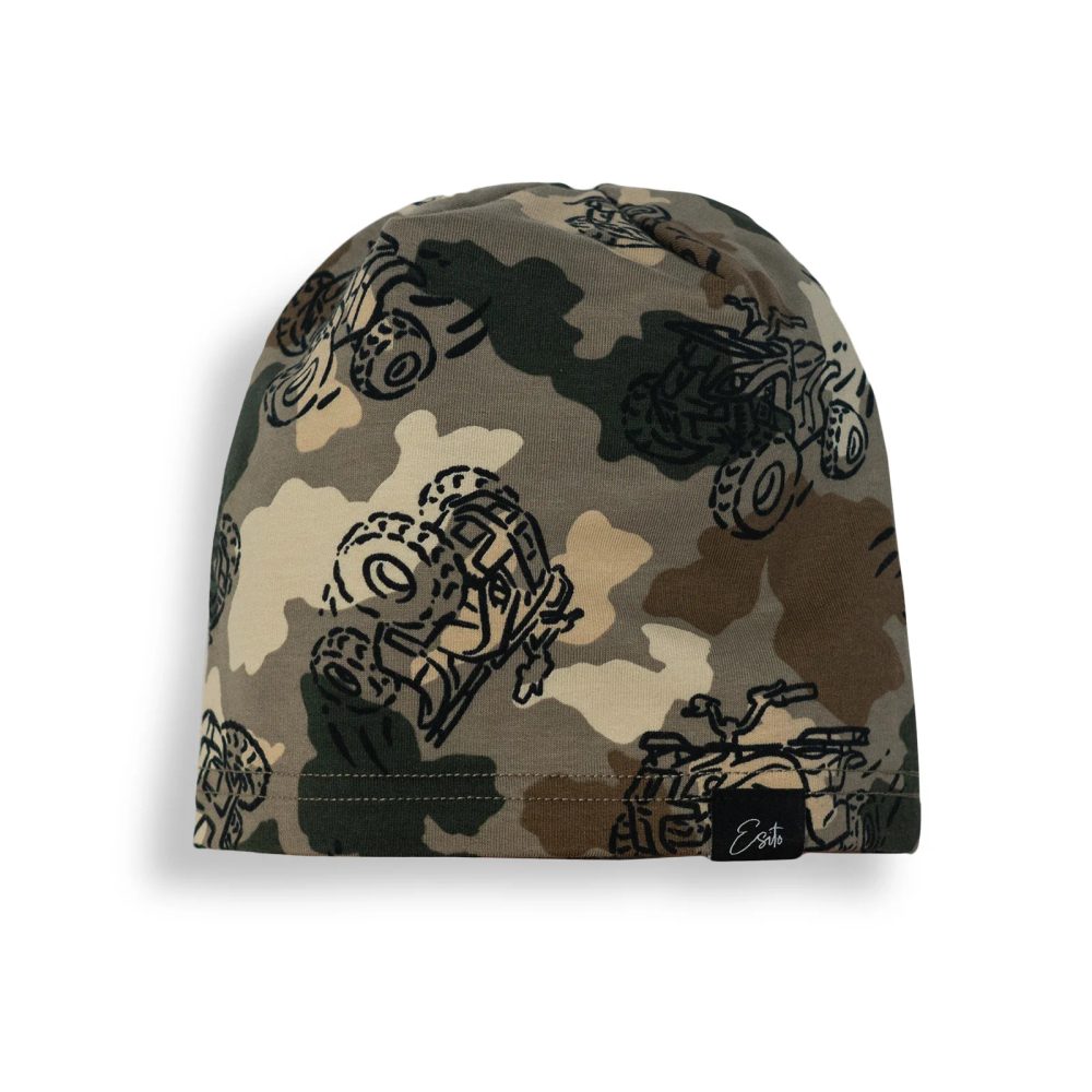 ESITO Jarní čepice Čtyřkolky - hnědá - 40 hnědá