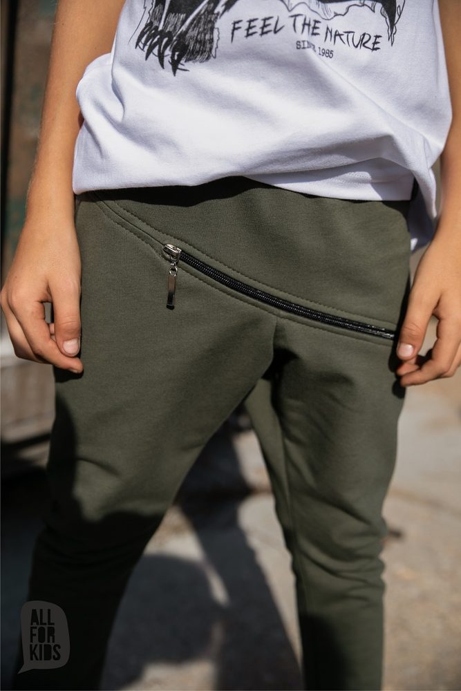 Dětské kalhoty BAGGY KHAKI - 104/110