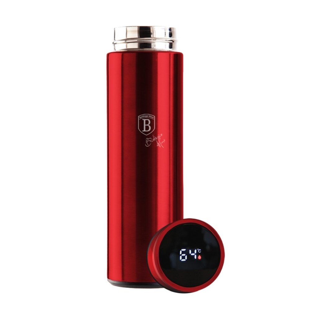 Levně BERLINGERHAUS Termoska nerez s LED displejem 450 ml Burgundy Metallic Line BH-7955