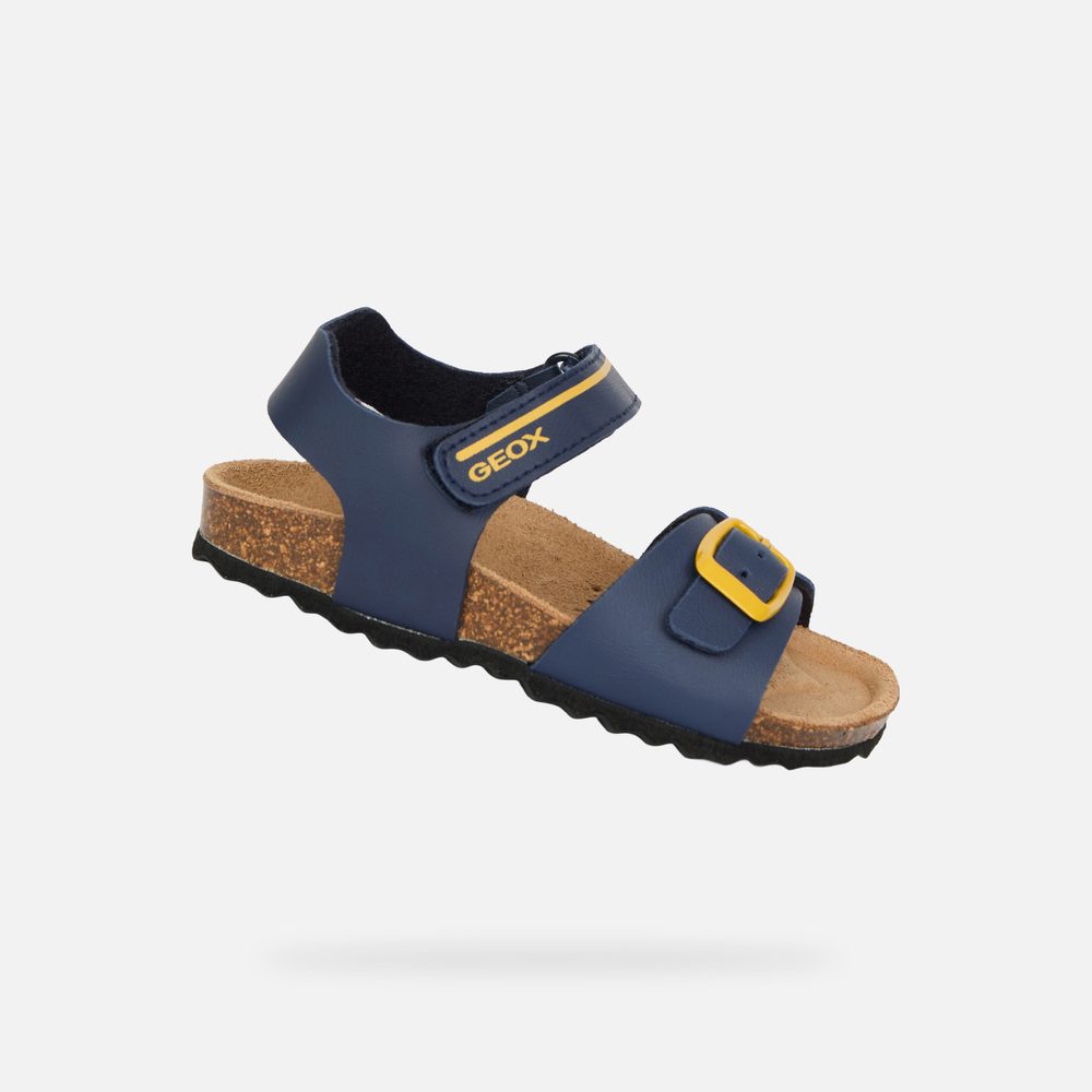 Levně Tmavě modré chlapecké sandály Geox Chalki - 20