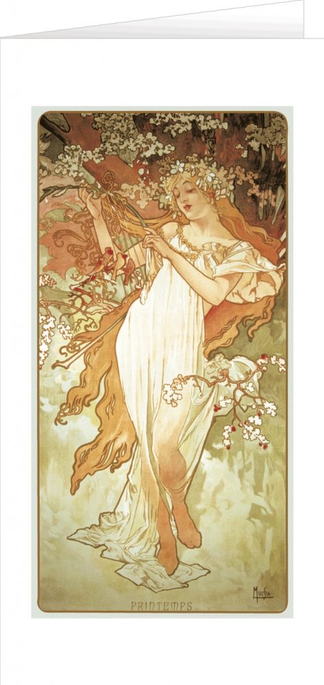Levně Presco Group Blahopřání Alfons Mucha – Spring
