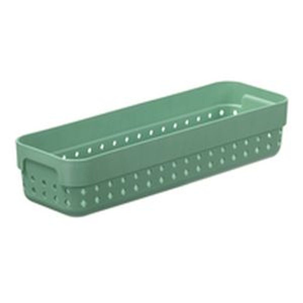 Levně košík SEOUL M-organ., 24x8x5cm-zel.rozmarýn, plast
