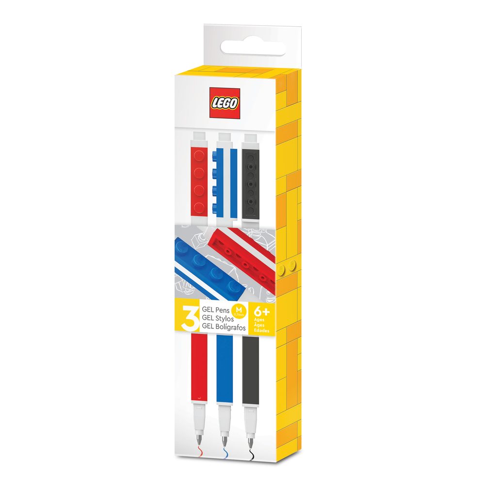 Levně LEGO Gelová pera, mix barev - 3 ks