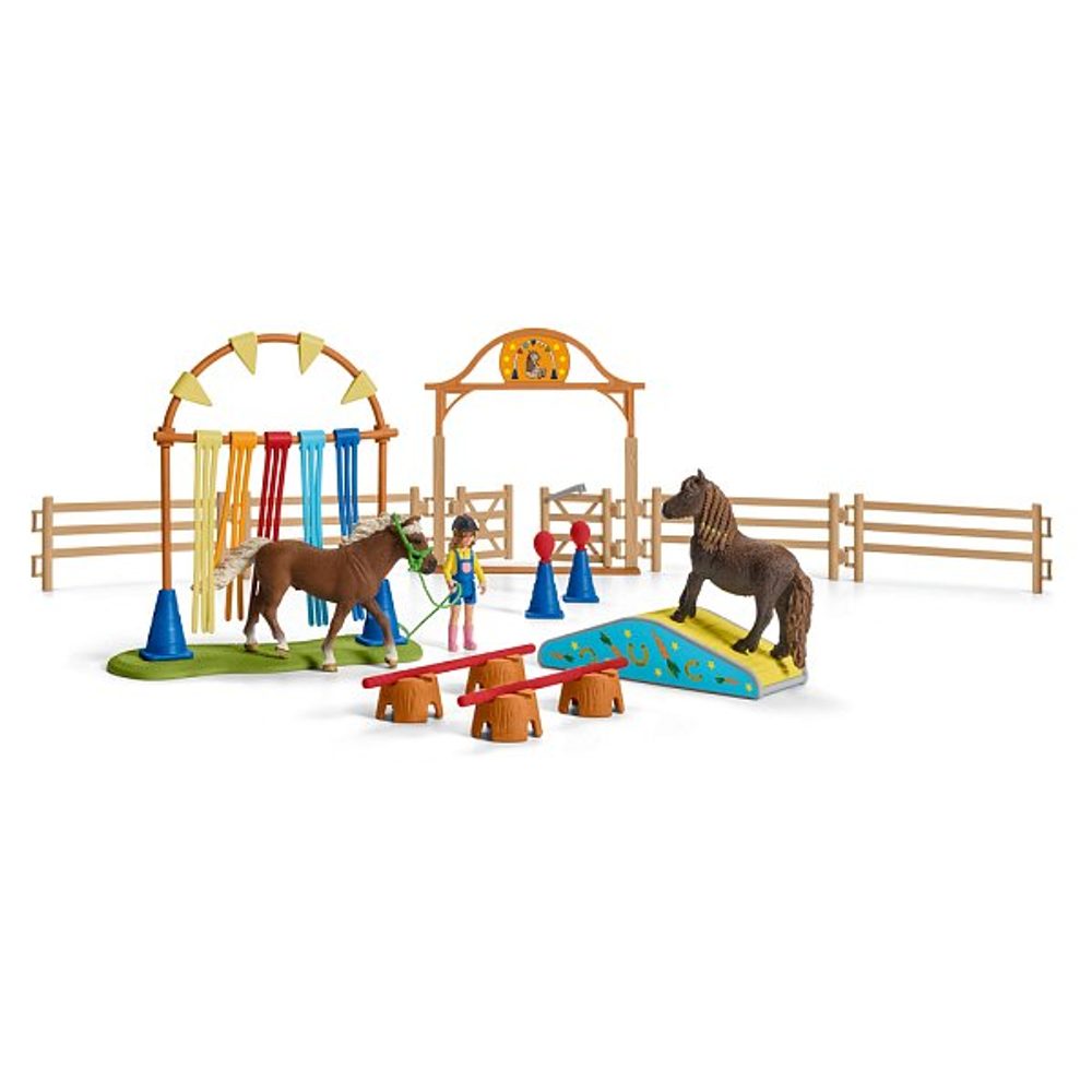 Levně SCHLEICH Trénink v agility pro poníky