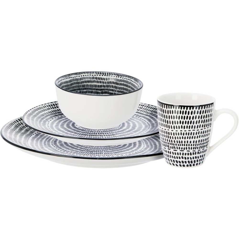 Levně SIAKI Jídelní sada porcelánová 16 ks KO-Q04000090
