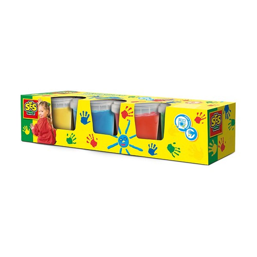 Levně SES Prstové barvy 4x150ml