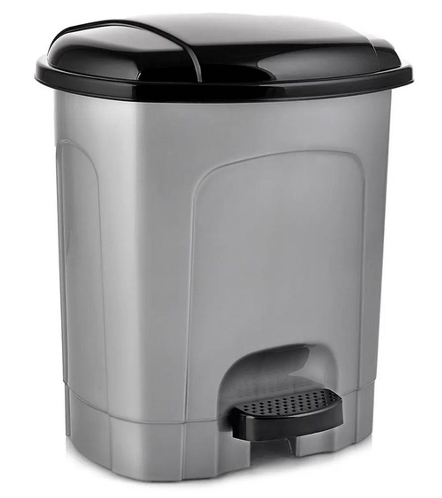 Levně koš odp.30,0l pedál 38x36x48cm, šedý plast