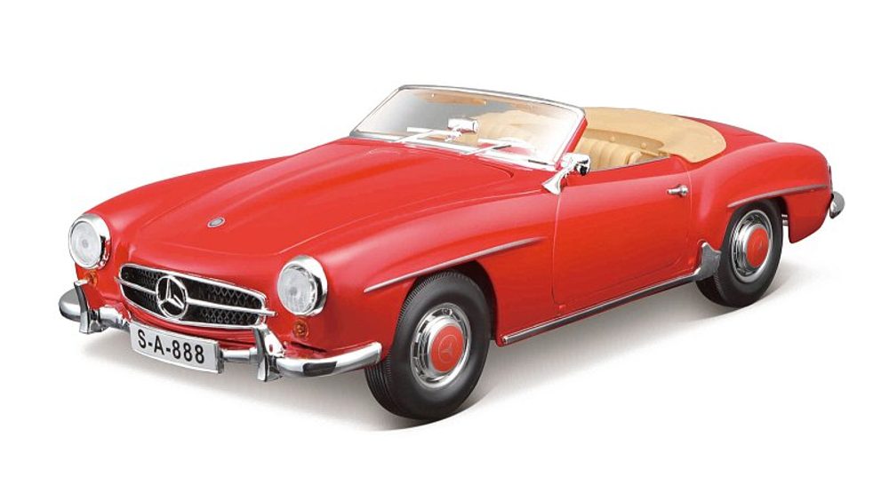 Levně Maisto - 1955 Mercedes-Benz 190SL, červená, 1:18