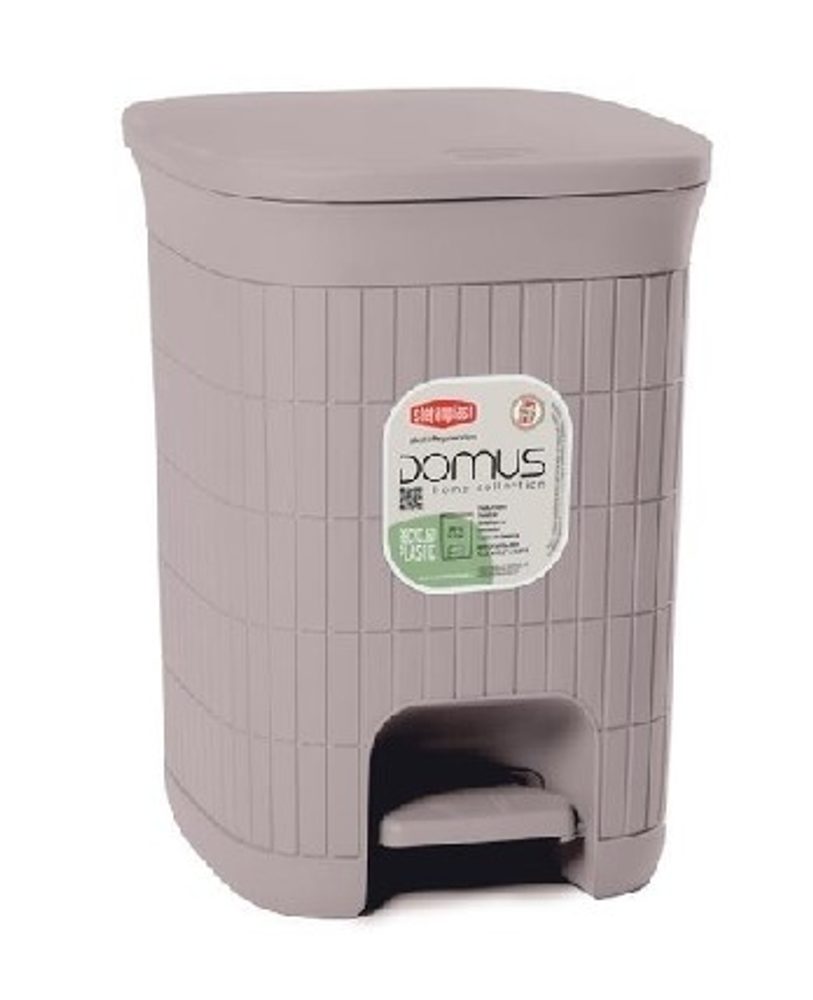 Levně koš odp.20l pedál.šedý DOMUS, 31x27x38cm, plast