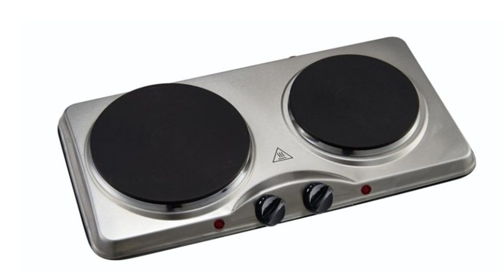 Levně vařič 2plotýnkový BRAVO B-4990 NR, d18,5cm-1500W, 15cm-1000W