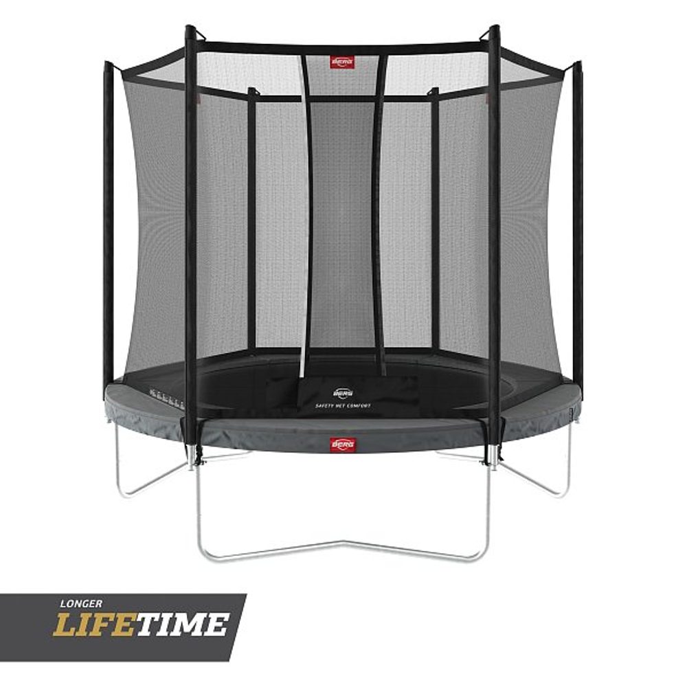 Levně BERG Trampolína BERG Favorit 270cm šedá + ochranná síť Comfort