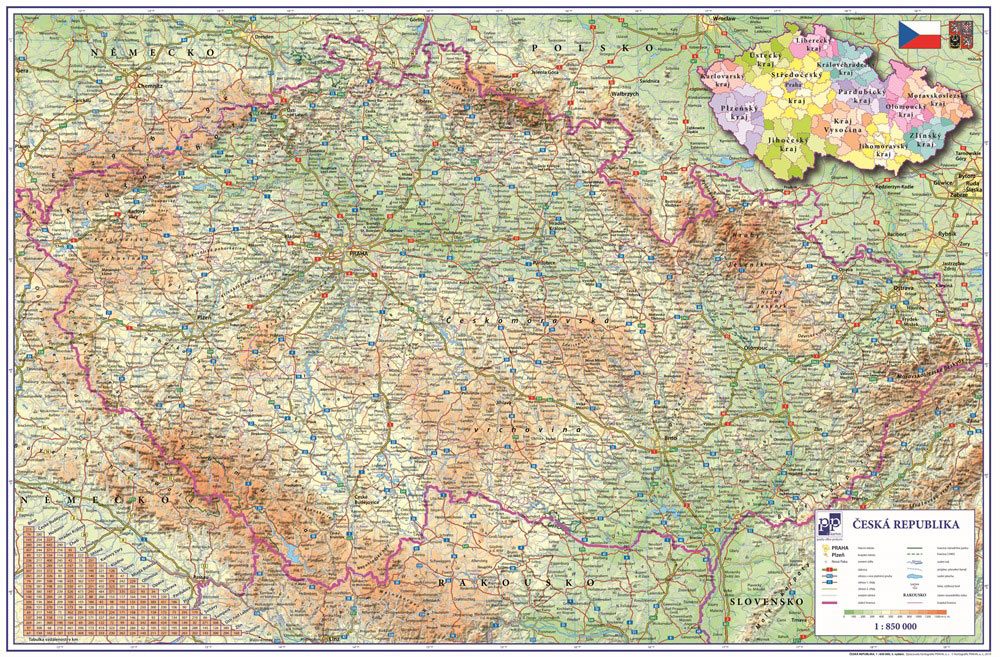 Karton P+P Podložka na stůl 60x40cm Česká republika 5-806