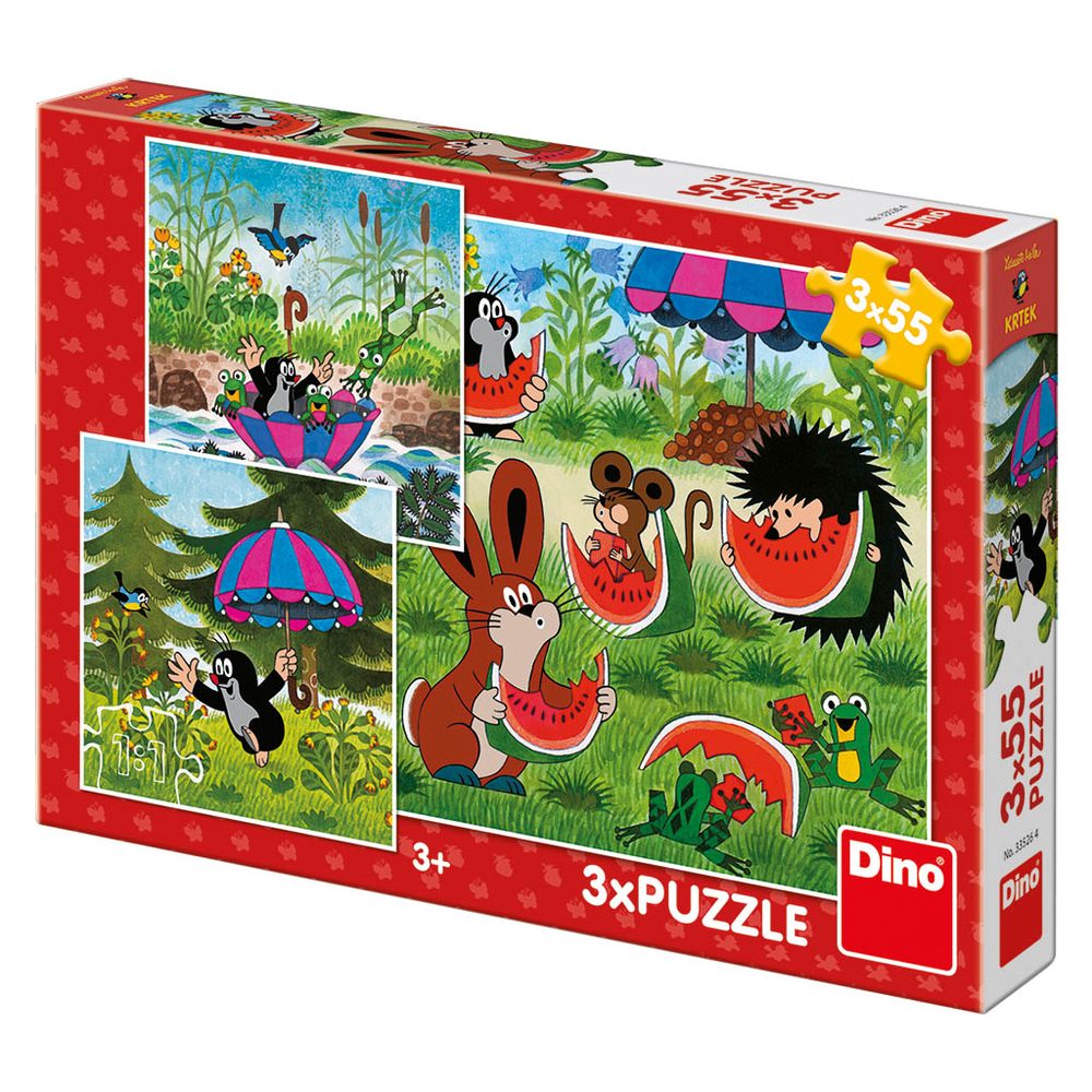 Levně Dino Krteček a paraplíčko 3x55D