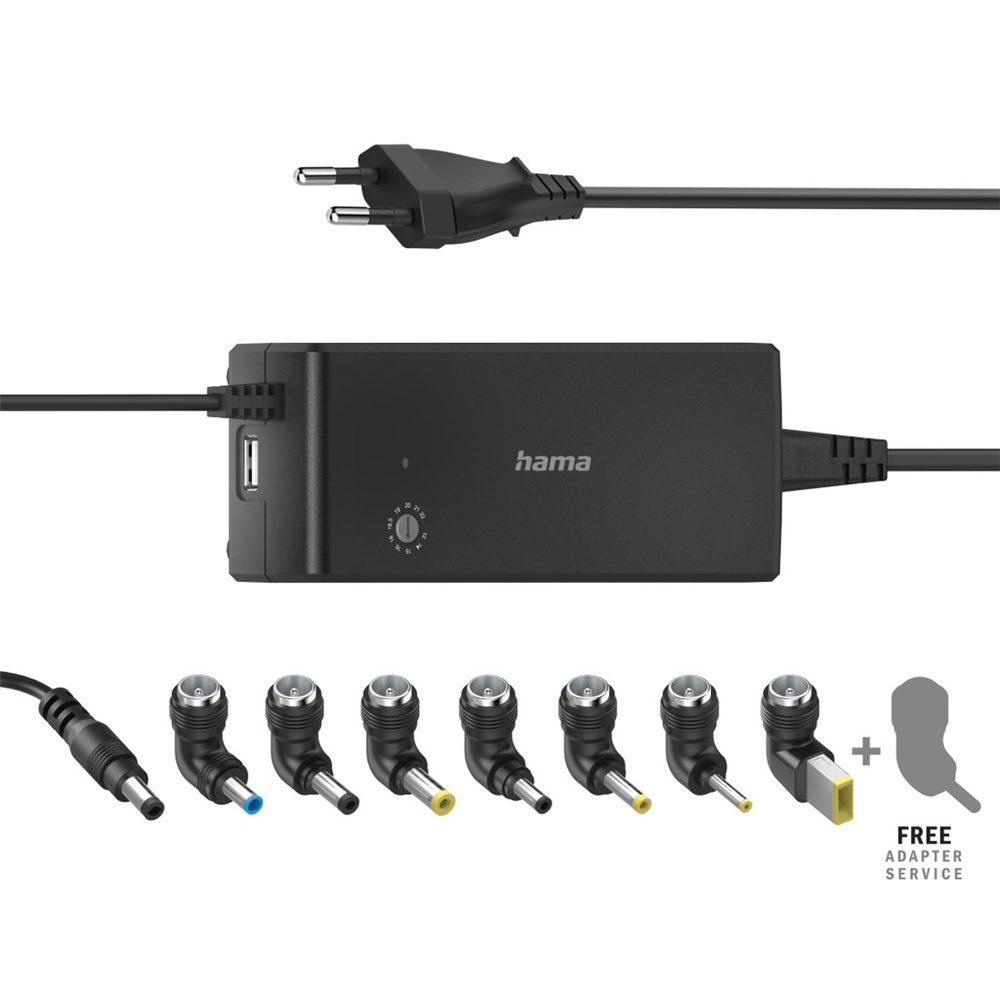 Levně Hama univerzální napájecí adaptér pro notebook, 12-22 V, 90 W