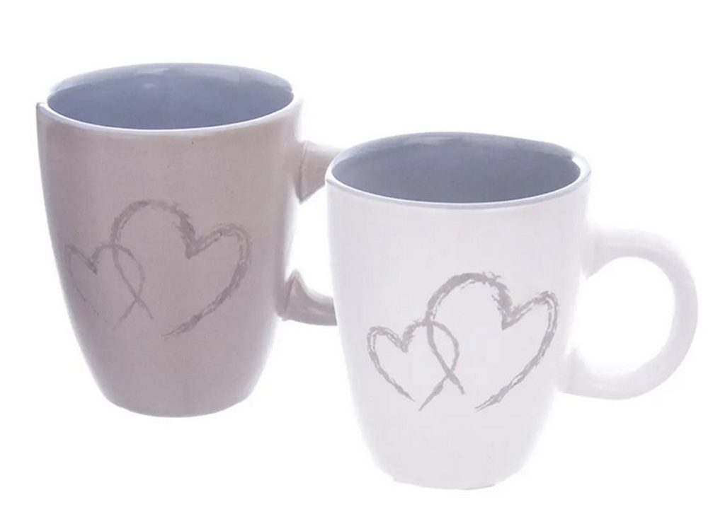 Levně hrnek 140ml-2ks-Double LOVE, keramika