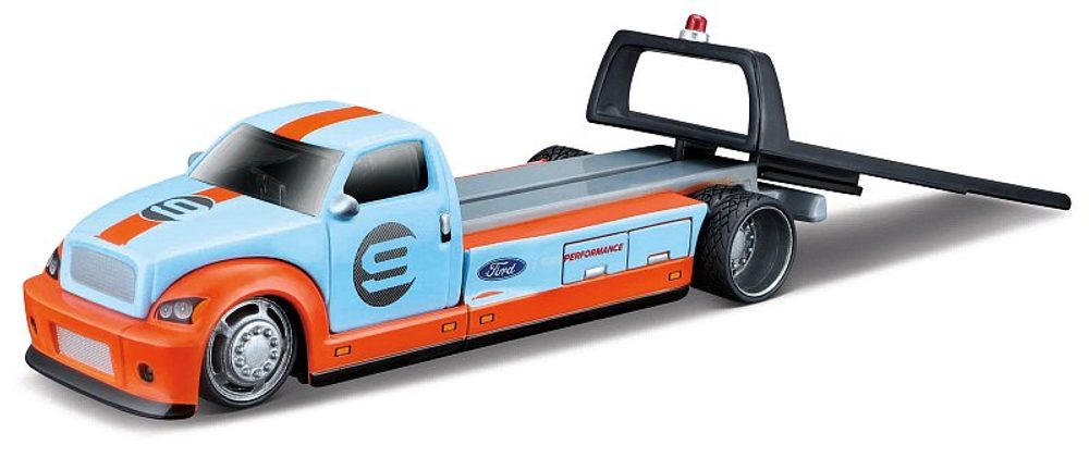 Levně Maisto Flatbed - 2019 Ford GT Heritage Edition, světle modrá, 1:64