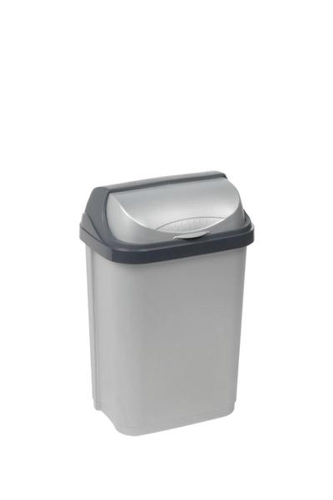 Levně Keeeper KOŠ NA ODPADKY "ROLLTOP" 10L, STŘÍBRNÝ