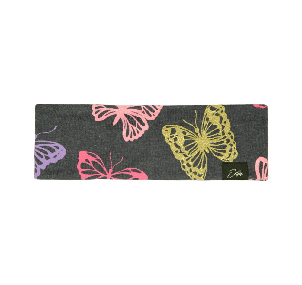 Levně ESITO Čelenka HLADKÁ Butterfly - šedá - 44 šedá