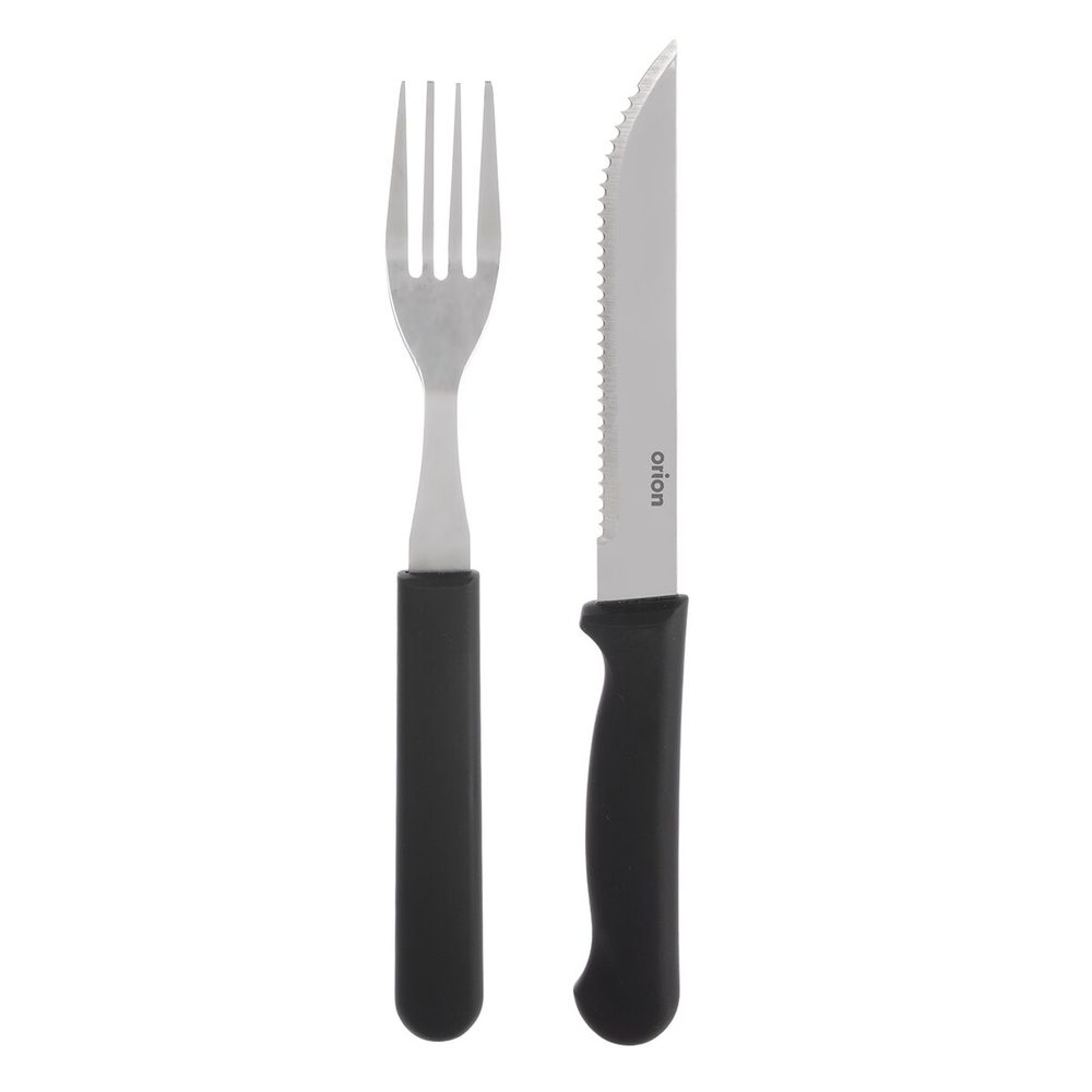 O Steak set nůž+vidlička nerez/UH černá
